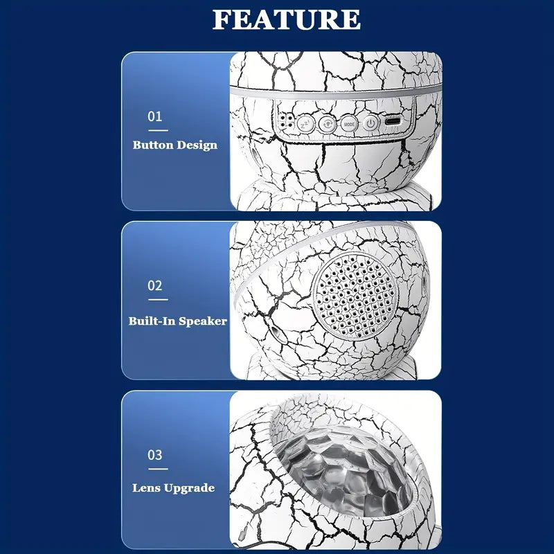 PROYECTOR GALÁCTICO EN FORMA DE HUEVO DE DINOSAURIO