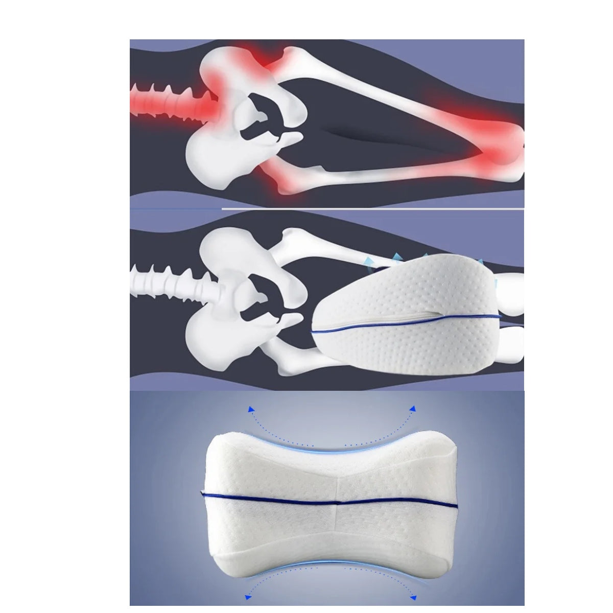 Almohada ortopédica piernas