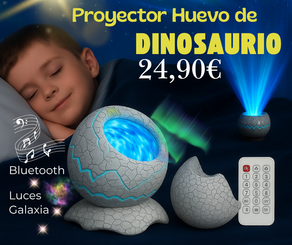 PROYECTOR GALÁCTICO EN FORMA DE HUEVO DE DINOSAURIO