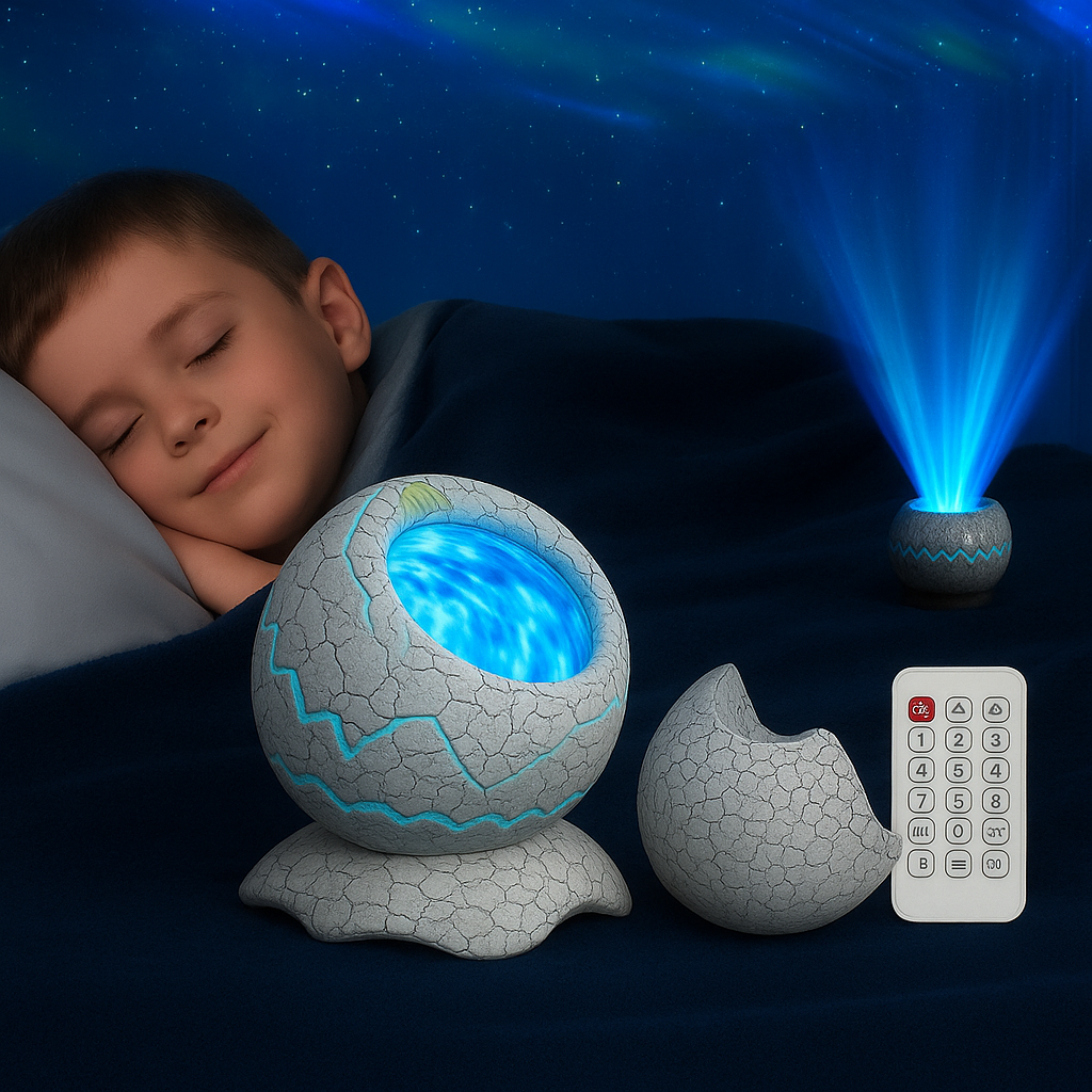 PROYECTOR GALÁCTICO EN FORMA DE HUEVO DE DINOSAURIO