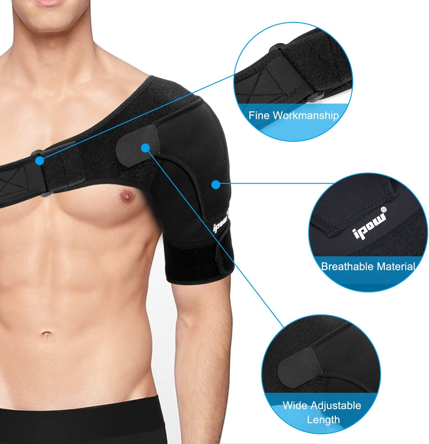 Soporte ortopédico ajustable para hombro